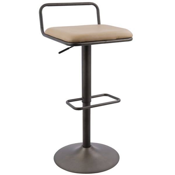 Beta Industrial Low Back Adjustable Swivel Barstool with Swivel (Set of 2)