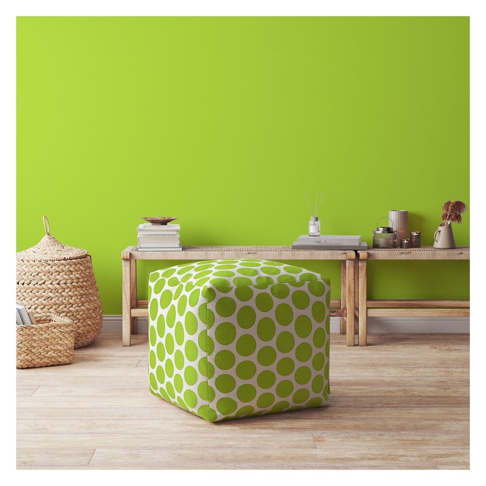 Joita Indoor Big Dot Square Zipper Pouf Cover Only 17\