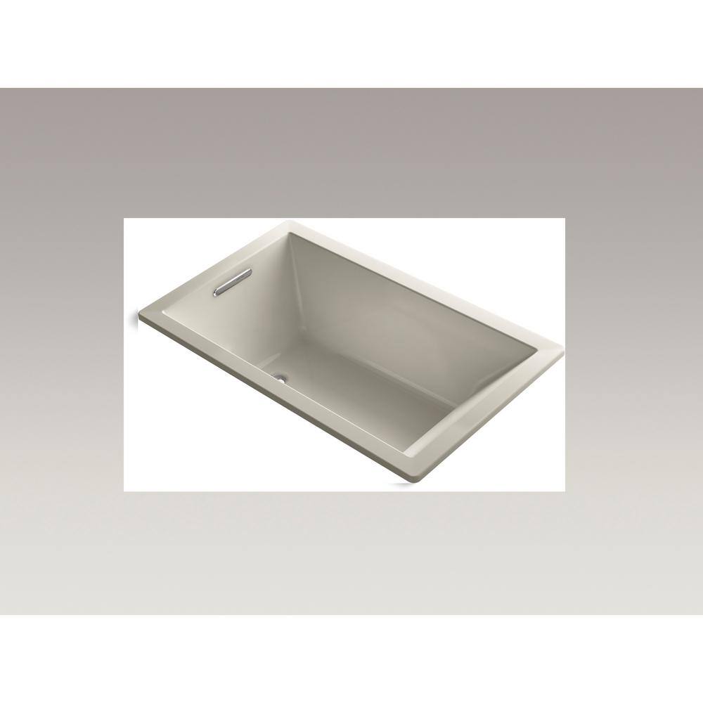 KOHLER Underscore 60 in. x 36 in. Rectangular Soaking Bathtub with Reversible Drain in White K-1848-0