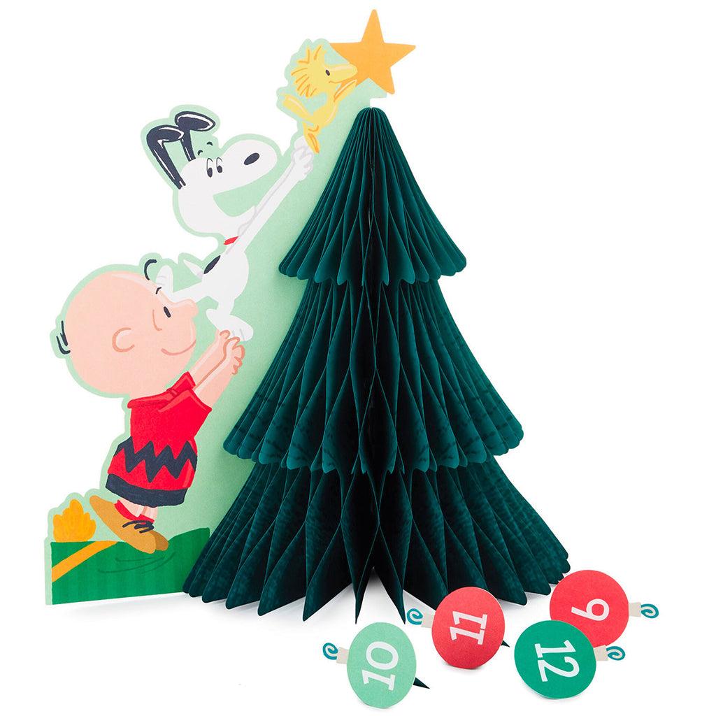 Hallmark  Peanuts® Countdown-to-Christmas Honeycomb 3D Pop-Up Tree Decoration