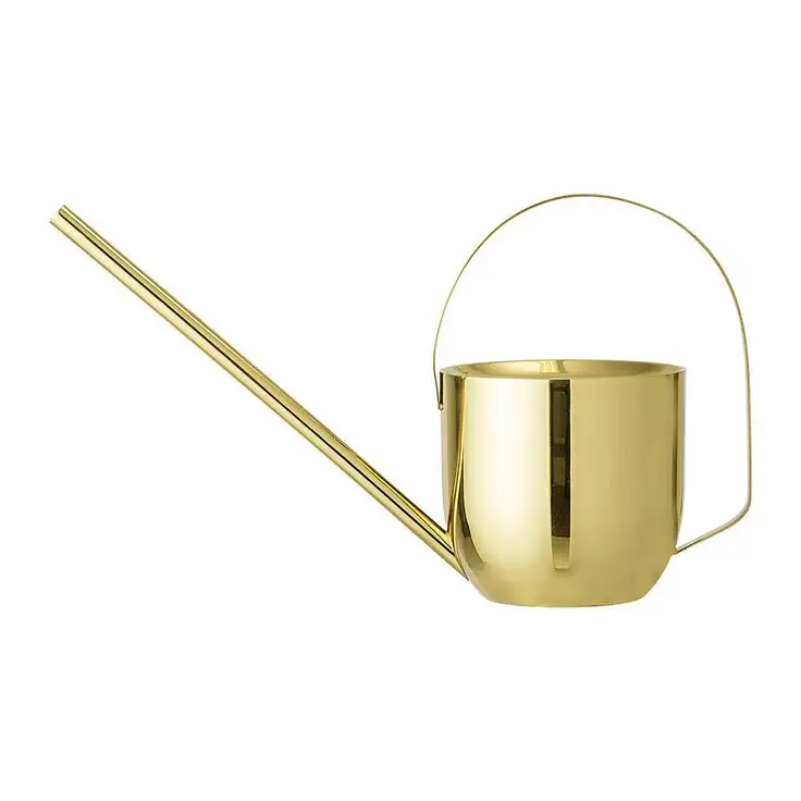 Stylish Metal Watering can for home garden Gold color modern design Flower Water Surahi shape metal watering can Garden Supplies