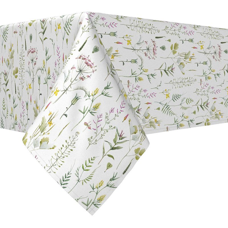 Rectangular Tablecloth， 100% Cotton， 60x104， Botanical Stripe