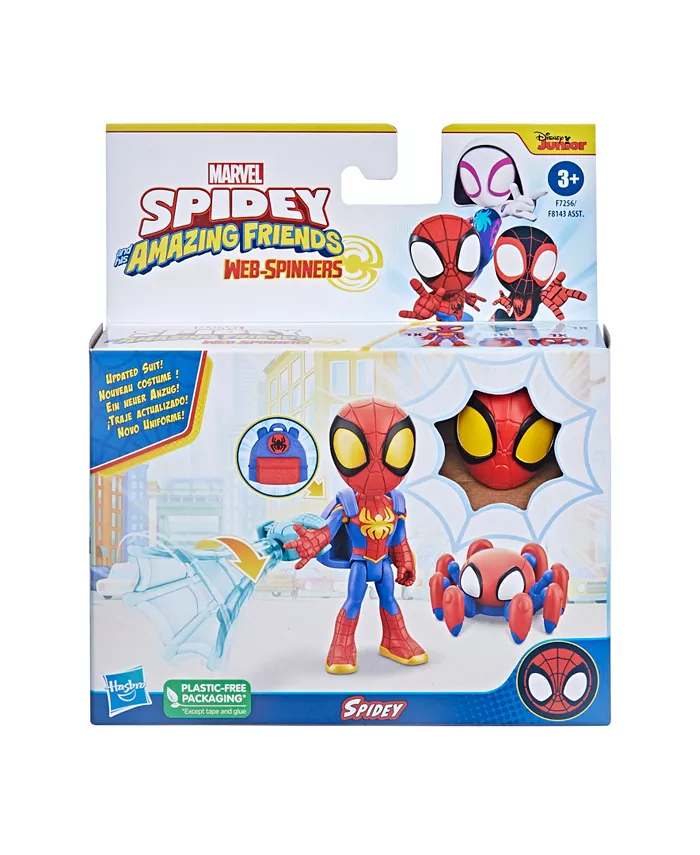 Spidey and His Amazing Friends Marvel Web-Spinners  Spidey Action Figure with Accessories  Web-Spinning Accessory