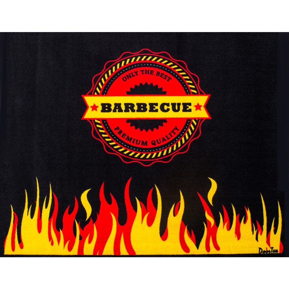 Doortex  BBQ Mat  Under Grill Mat  Fire Retardant and Flame Resistant Mat with Flame Design  Size 39\