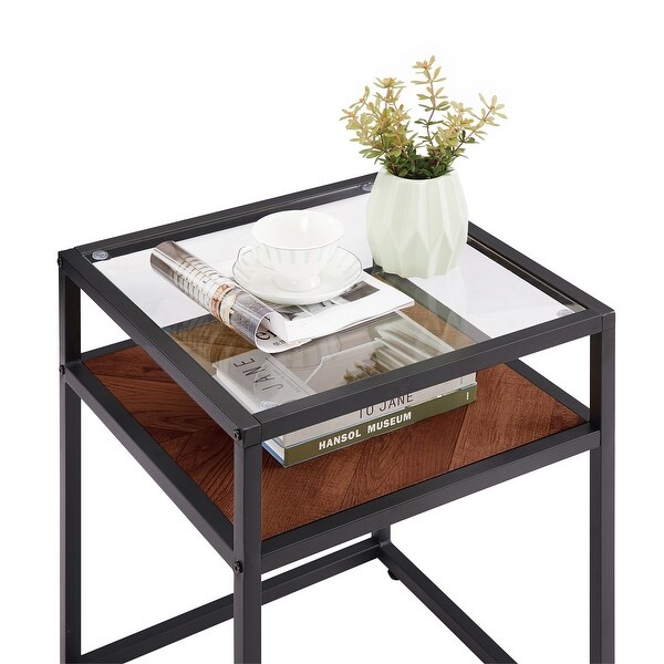 Tempered Glass Top Side Table