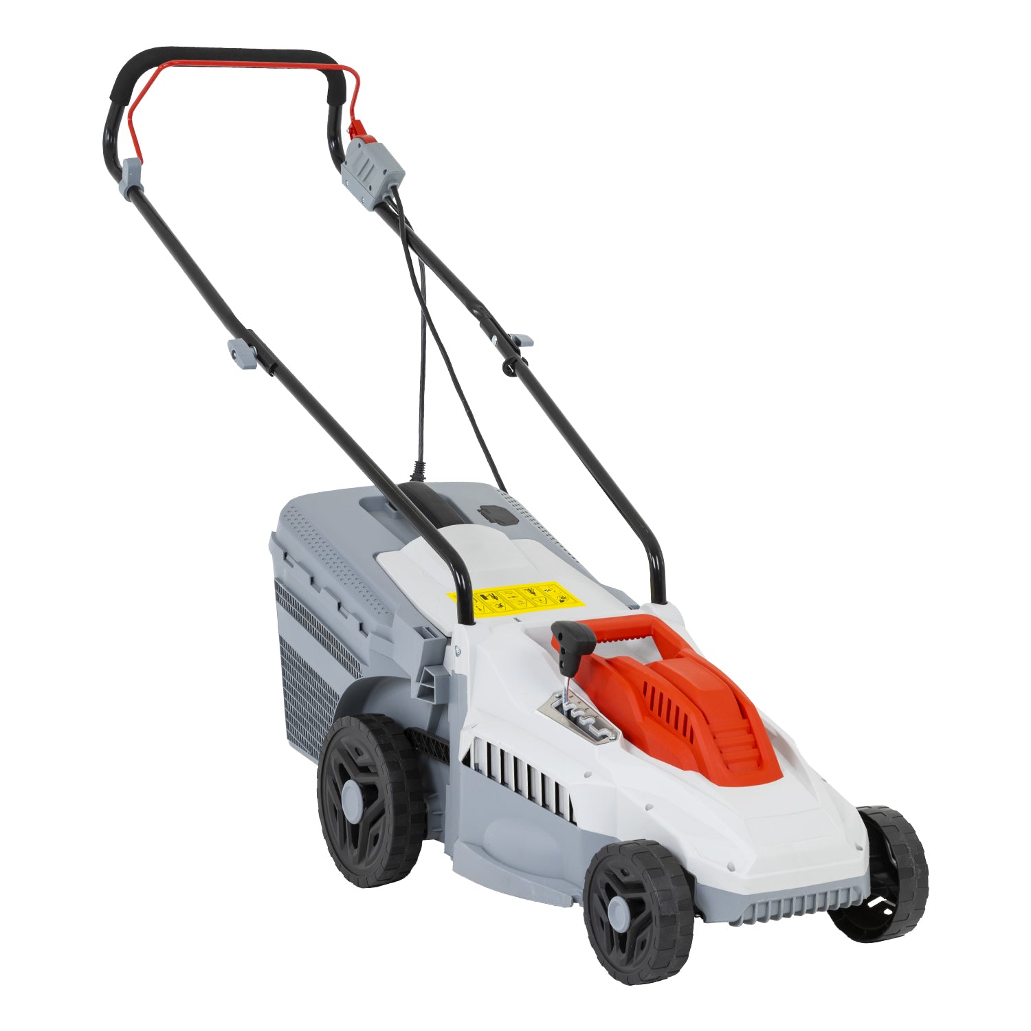 Electric Lawn Mower Grass Cutter Machine,Corded, 12 Amp, 13-Inch with Collection Box，Grey