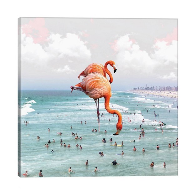 Beaching Around By Karen Cantuq Unframed Wall Canvas Icanvas