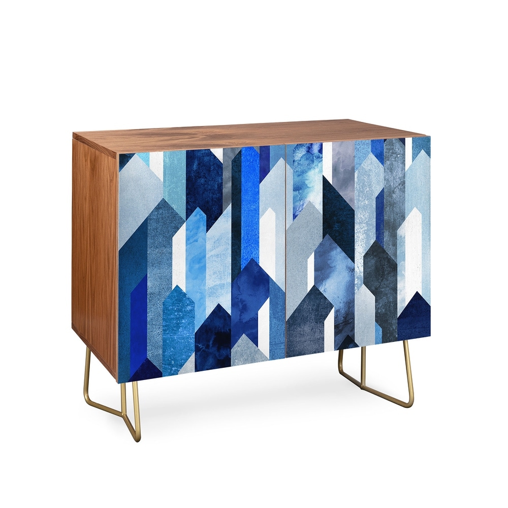 Carson Carrington Hjaelmared Modern/Contemporary Blue Credenza