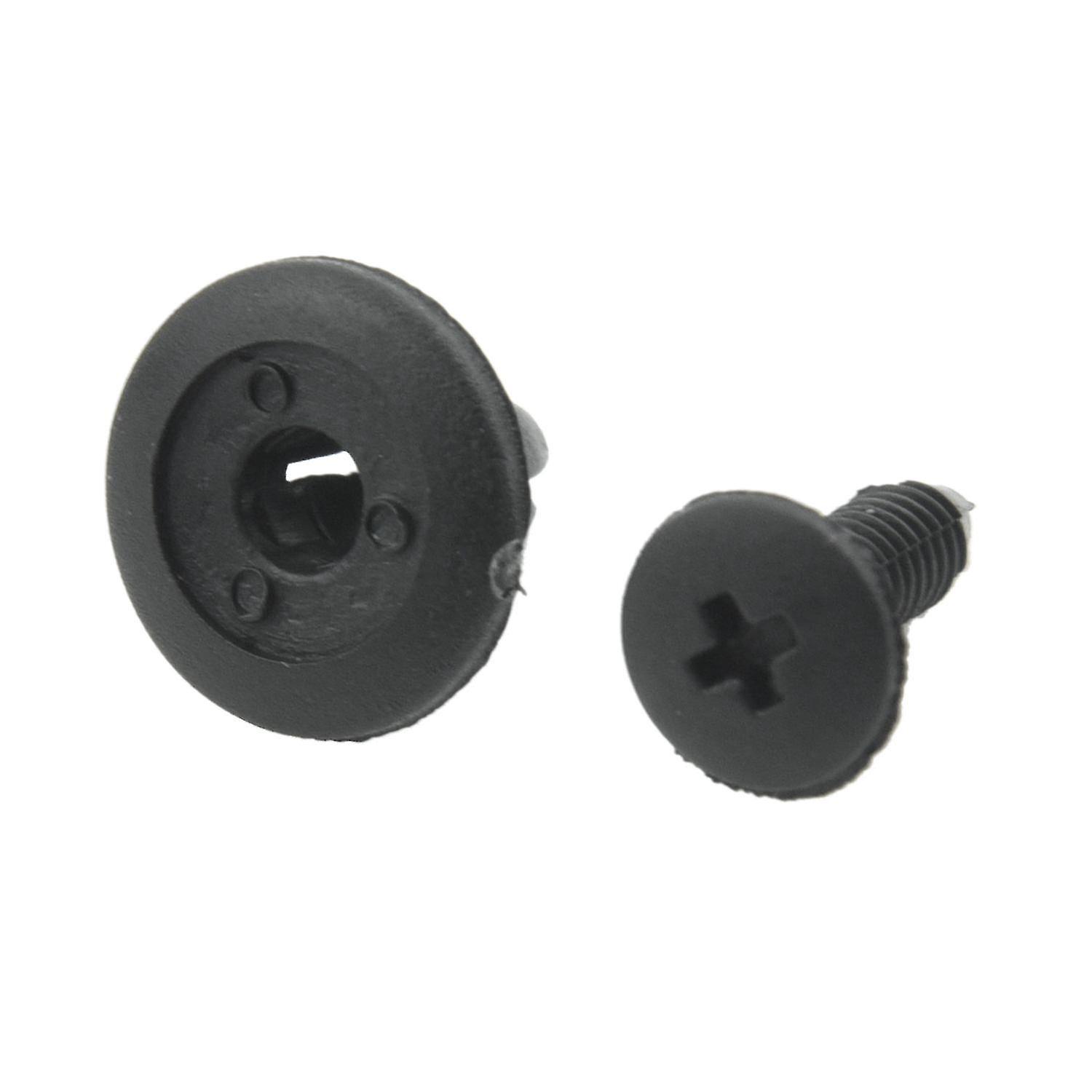 100 Pcs Car Push Type Black Plastic Rivets Fastener 6mm Hole