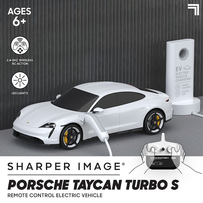 Sharper Image Toy R/C Porsche Taycan Turbo S 120 Toy Car