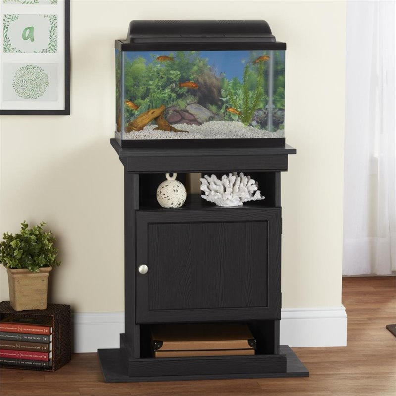 Bowery Hill 10/20 Gallon Aquarium Stand in Black Oak