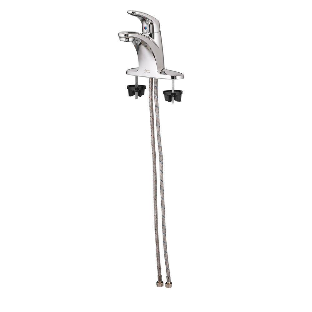 American Standard Colony Pro 4 in Centerset SingleHandle LowArc Bathroom Faucet with PopUp Assembly in Polished Chrome