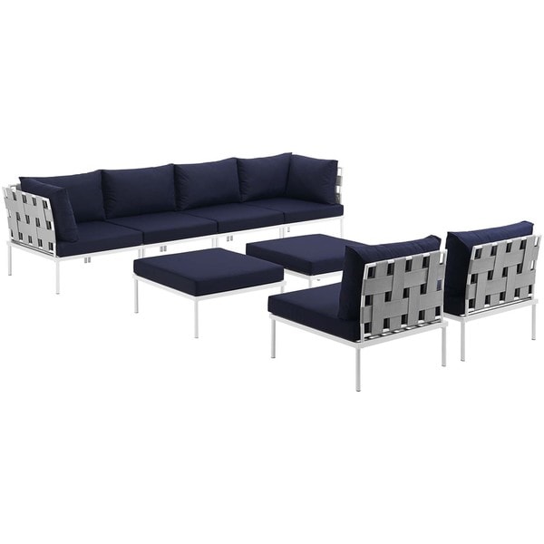 Harmony 8piece Outdoor Patio Aluminum Sectional Sofa Set