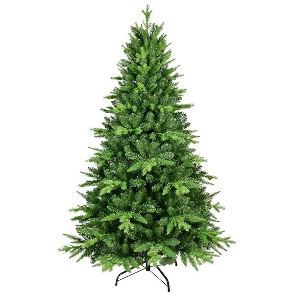 5/6/7FT Prelit Christmas Tree，LED Lights，PE and PVC，Green