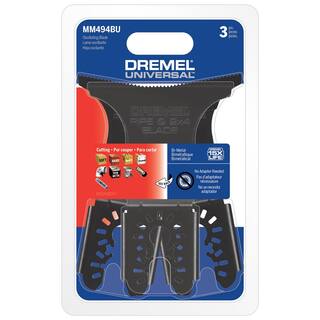 Dremel Universal 2-34 in. Bi MetalWood Drywall Cutting Oscillating Multi-Tool Blade (3-Piece) MM494BU