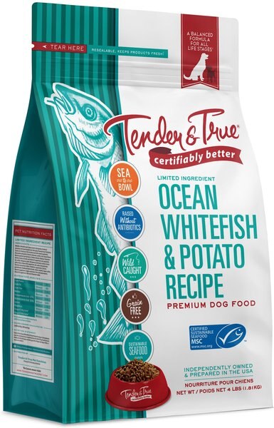 Tender and True Limited Ingredient Grain-Free Ocean Whitefish and Potato Recipe Dry Dog Food