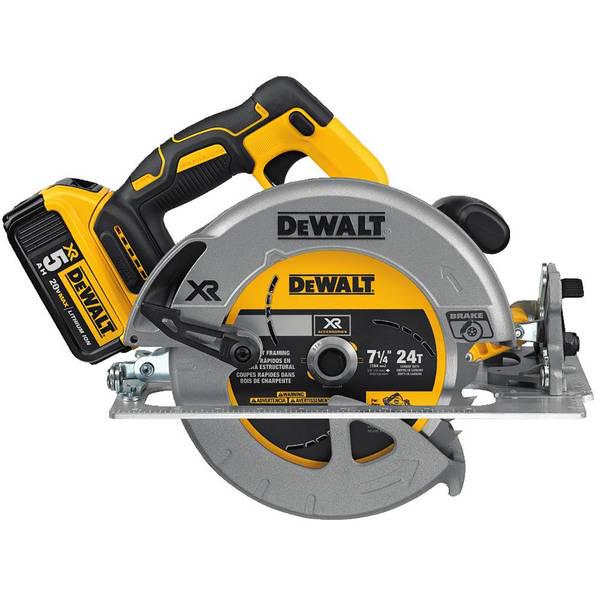 DW DCS570P1 20V MAX 7-1/4 in. Brushless XR Circular Saw Kit with 5.0 AH Battery