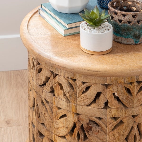 Jamey Boho Round Side End Table