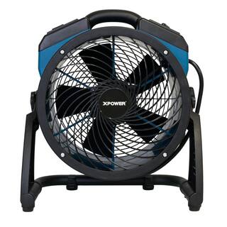 XPOWER 1100 CFM 4-Speed Industrial Axial Air Mover Blower Fan with Power Outlets P-21AR