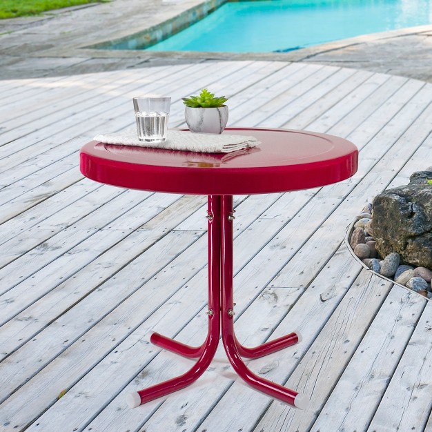 Outdoor Retro Tulip Side Table Pink