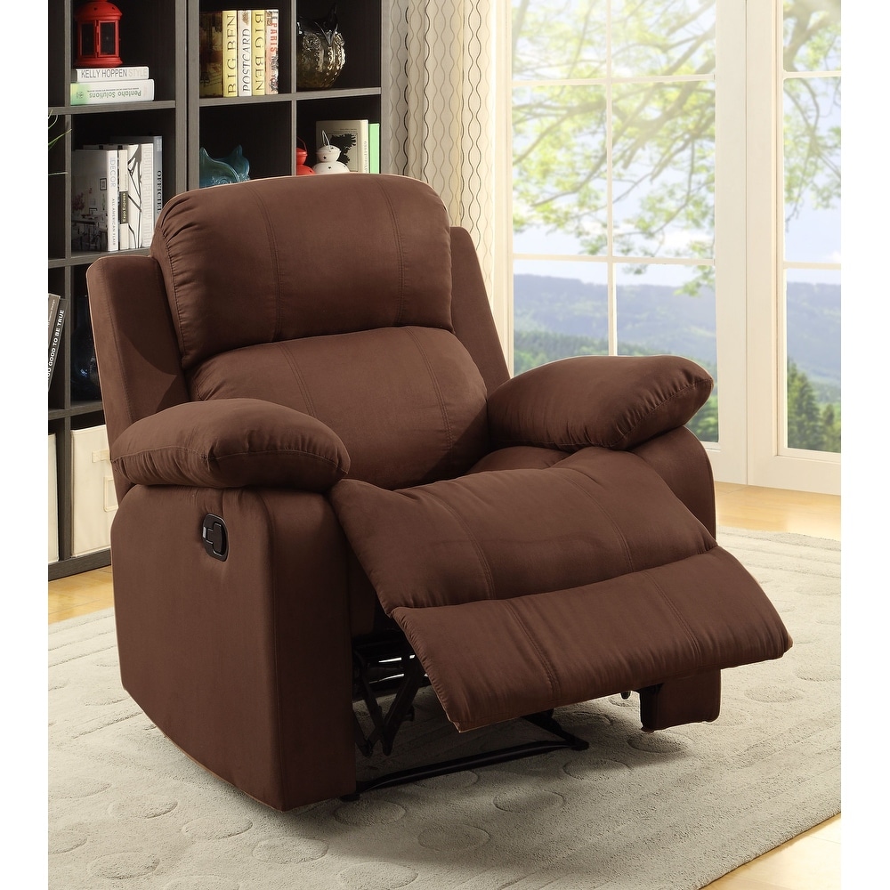 Recliner with Motion Reclining Mechanism and Pillow Top  External Latch Handle for Family Living Room Etc