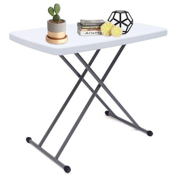 Adjustable Height Folding Table 30x20 Inch