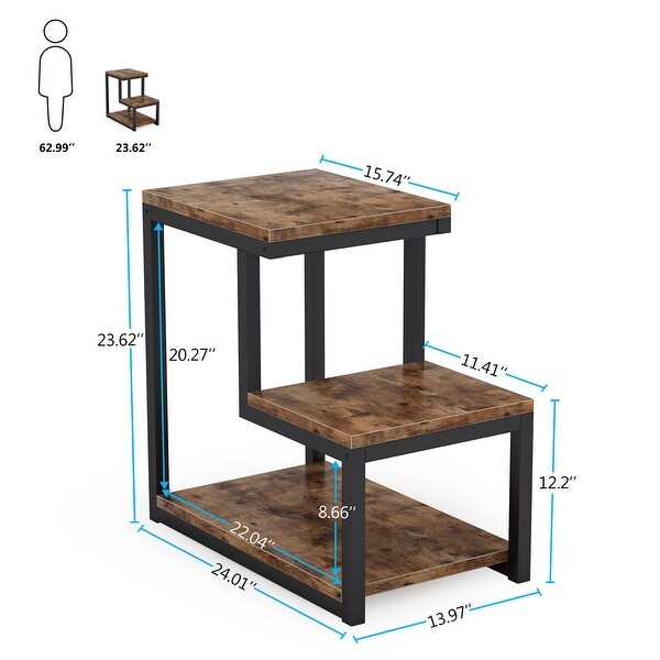 Side Table End Table Nightstand Sofa Table Industrial Accent Furniture Bedside Table