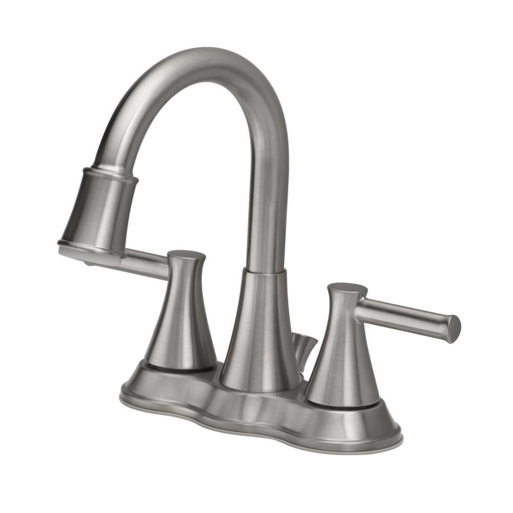 Oakbrook LED Bathroom Sink Faucet Two Handle Brushed Nickel ;