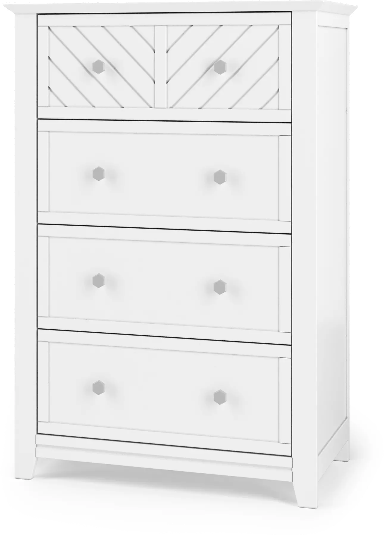 Atwood Matte White 4-Drawer Chest of Drawers