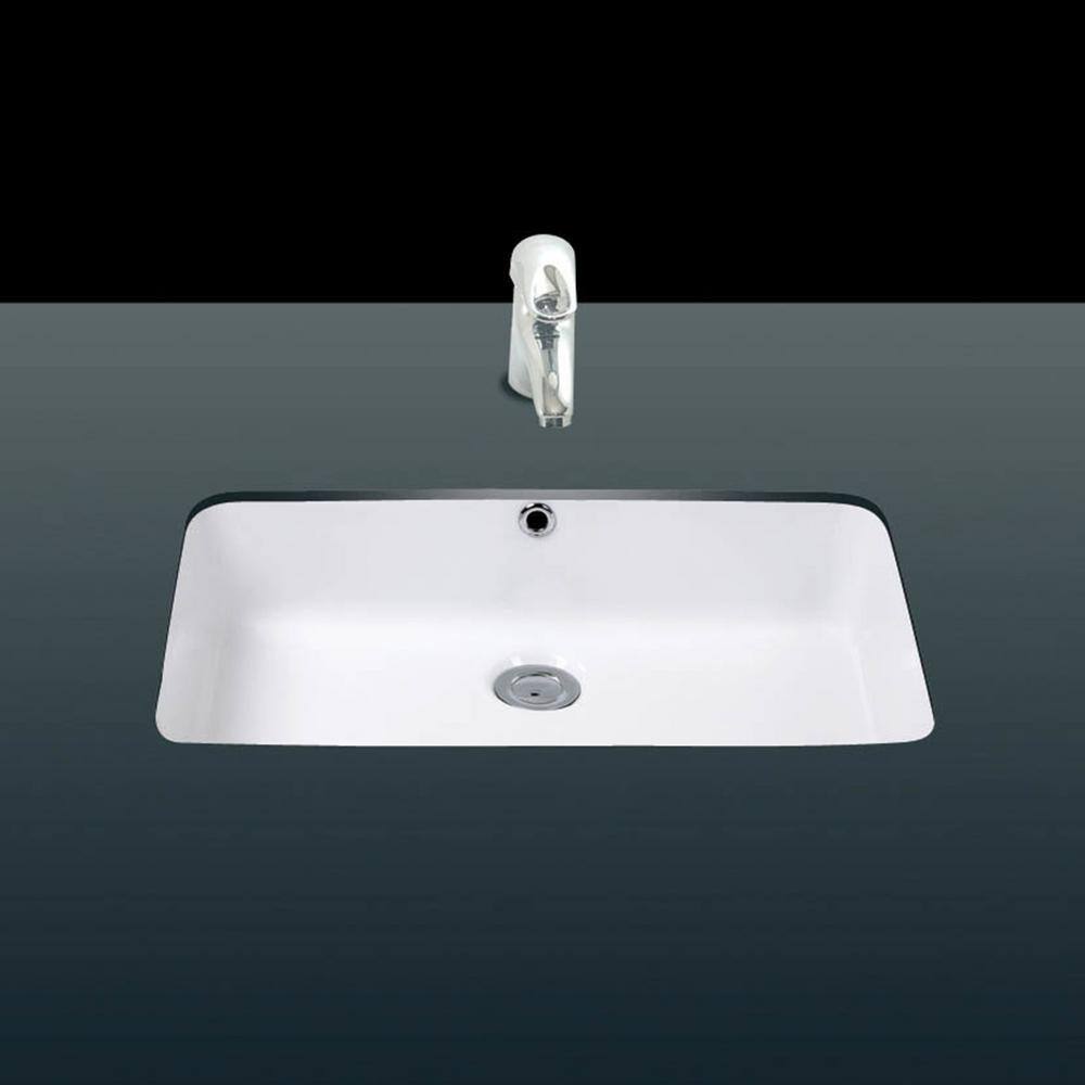 WS Bath Collections Under Undermount Bathroom Vessel Sink in Ceramic White Under TP 730