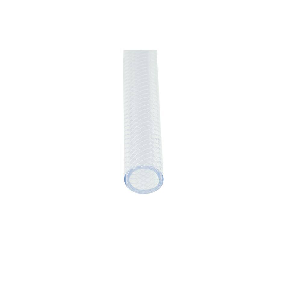 Everbilt 1-38 in. O.D. x 1 in. I.D. x 24 in. Clear PVC Braided Vinyl Tube HKP002-PVC006