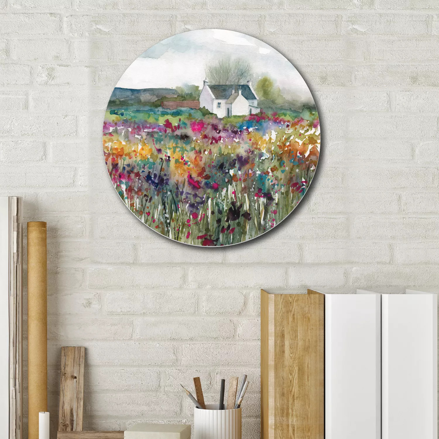 Courtside Market Wildflower Cottage Circular Board Wall Art