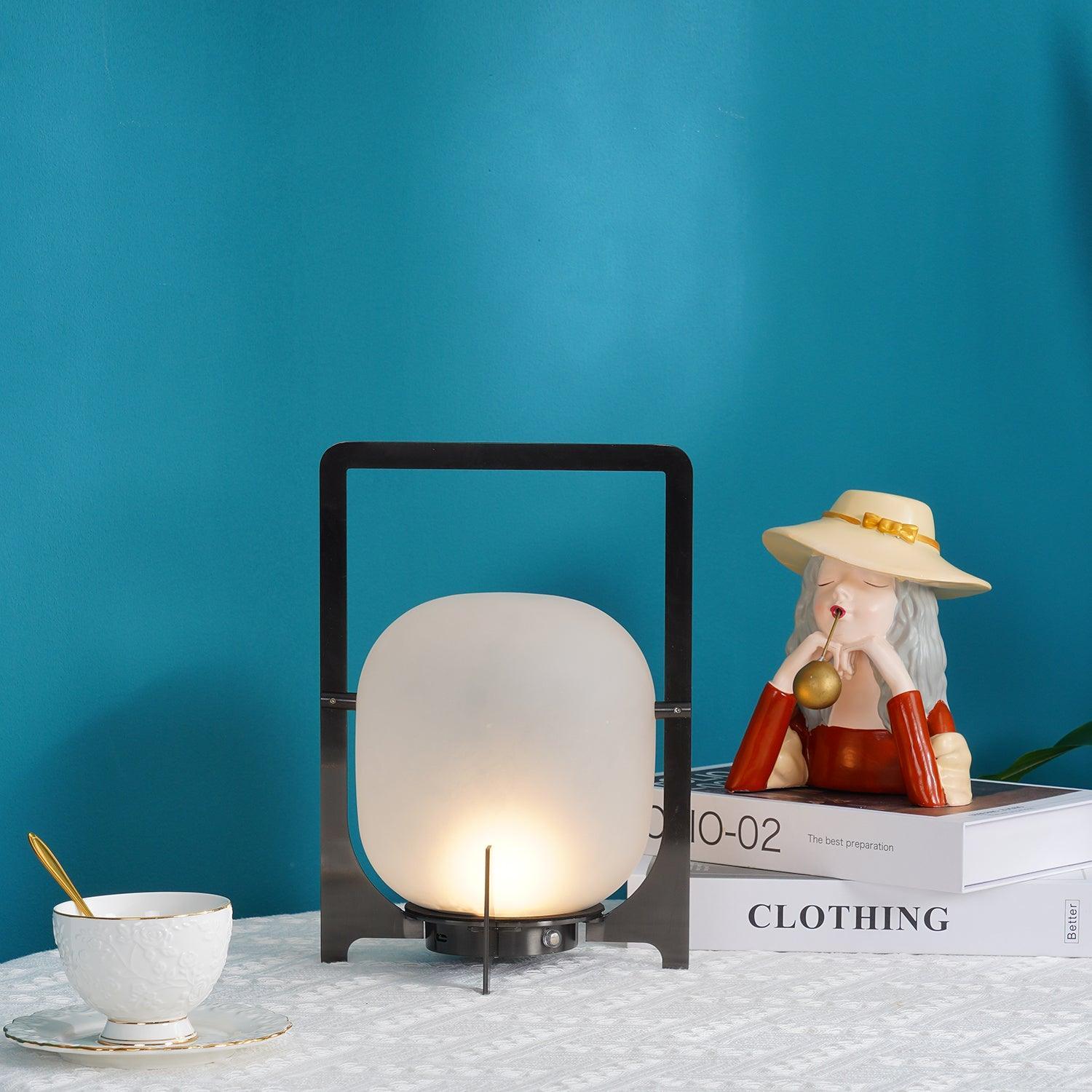 Black Twilight Lantern Table Lamp