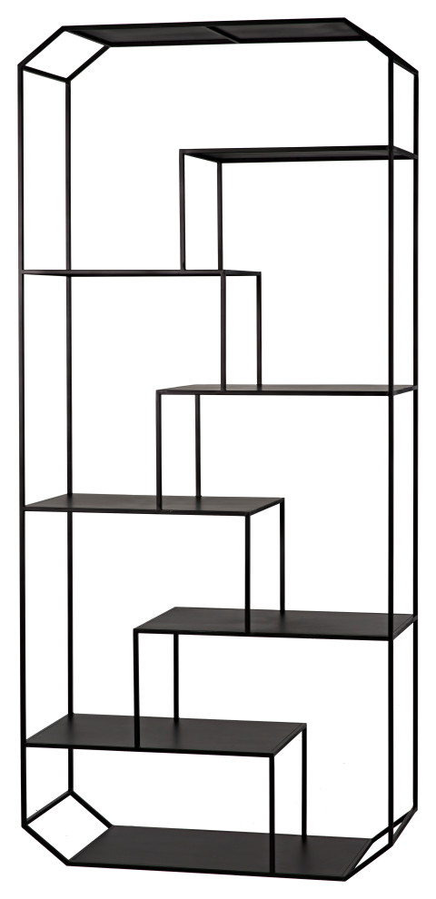 Marquise Bookcase  Black Metal   Industrial   Bookcases   by HedgeApple  Houzz