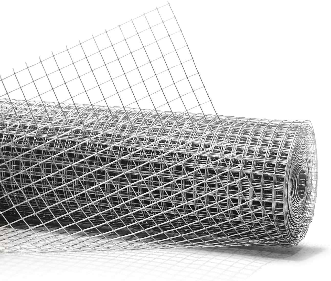 Fencer Wire Hardware Cloth, 19 Gauge with Mesh Size 1/2”, Hot-Dip Galvanized After Welding, Heavy Duty Welding Fencing for Cage Wire, Screen Doors, Tree Guards & Gutter Covers, Size Options Available