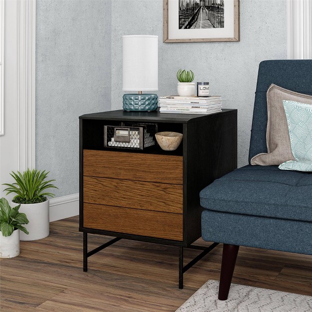 Tyner End Table Black Oak Room amp Joy