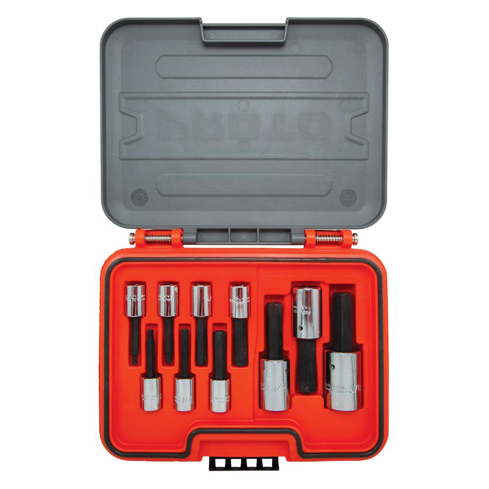 Proto Socket Set 3/8 and 1/2 DR 10pc SAE HEX ;