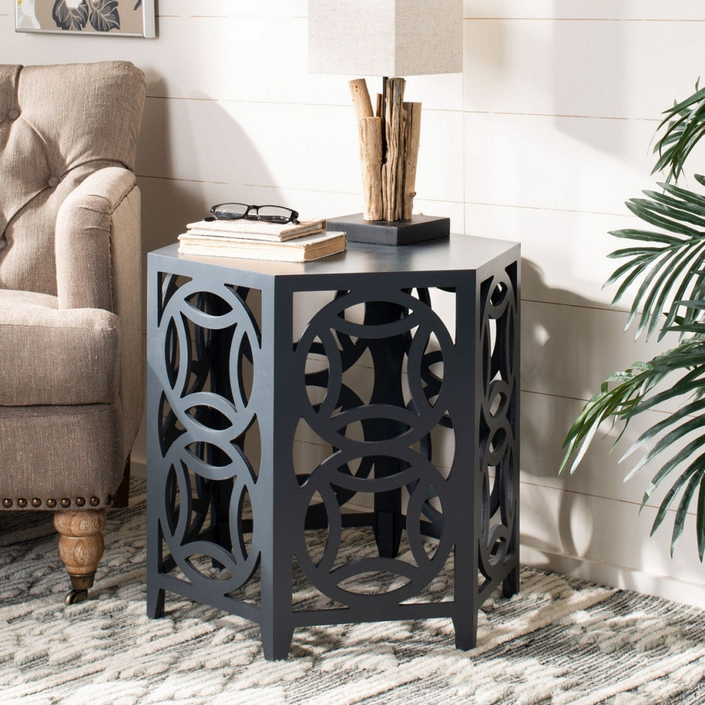 Tallulah Side Table Charcoal Gray   Transitional   Side Tables And End Tables   by AED Luxury Home Decor  Houzz