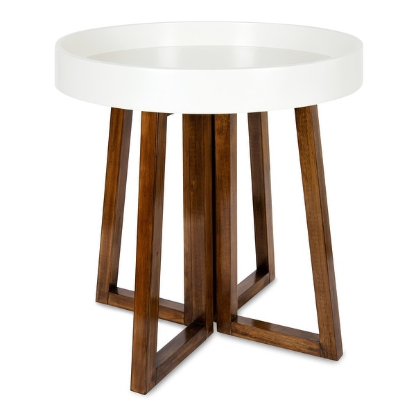 Kate and Laurel Avery Round Wood Side Table