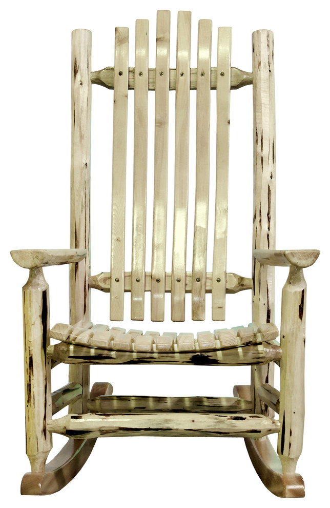 Montana Collection Adult Log Rocker   Rustic   Outdoor Rocking Chairs   by Beyond Stores  Houzz