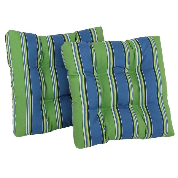 19-inch Square Tufted Indoor/Outdoor Chair Cushions (Set of 2)