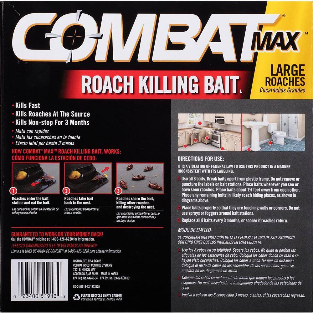 COMBAT Source Kill Max 0.49 oz. Large Roach Trays (8-Pack) 2340051913