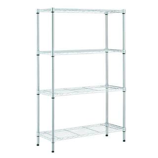 HDX 4-Tier Steel Wire Shelving Unit in Chrome (36 in. W x 54 in. H x 14 in. D) 31436PS-1