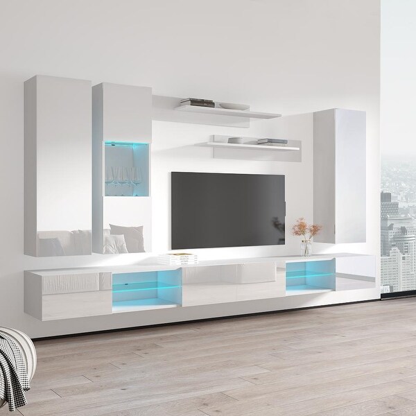 Fly EF5 33TV Wall Mounted Floating Modern Entertainment Center