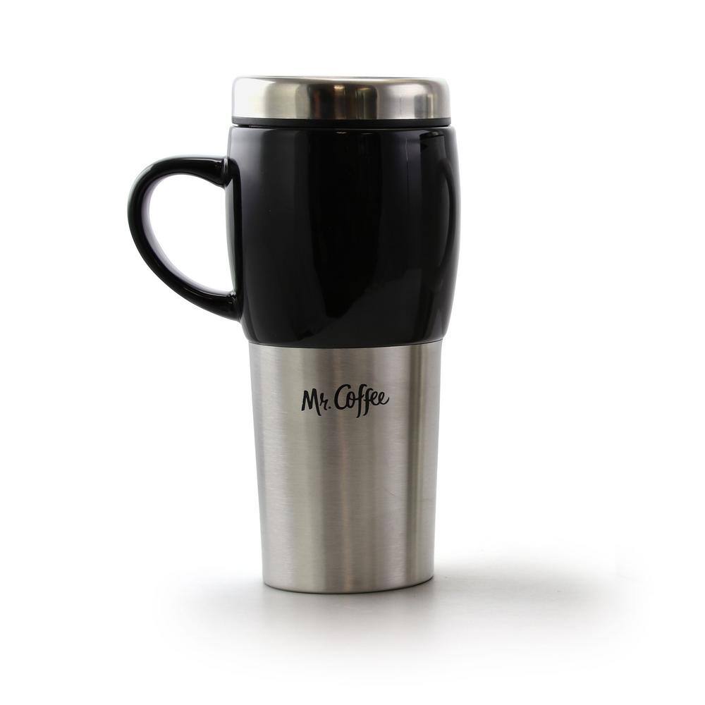 Mr. Coffee Traverse 16 fl.oz. Stainless Steel and Ceramic Travel Mug (Set of 3) 985112241M