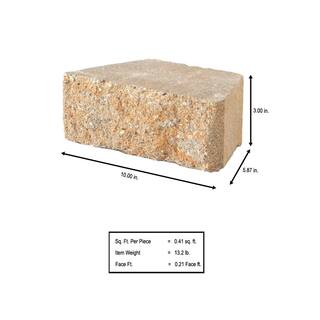 Pavestone 3 in. x 10 in. x 6 in. Rivertown Concrete Retaining Wall Block (280-Pieces58.4 sq. ft.Pallet) 80749