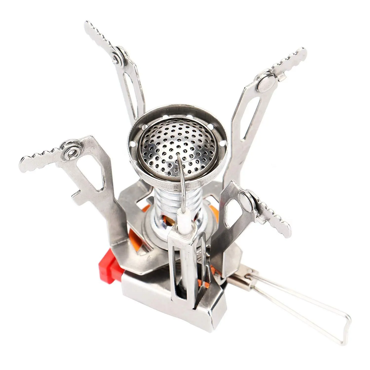 Folded Burner Mini Camping Stove Portable Automatic Ignition Stove Head Picnic Outdoor Camping Cookware for Barbecue Hiking