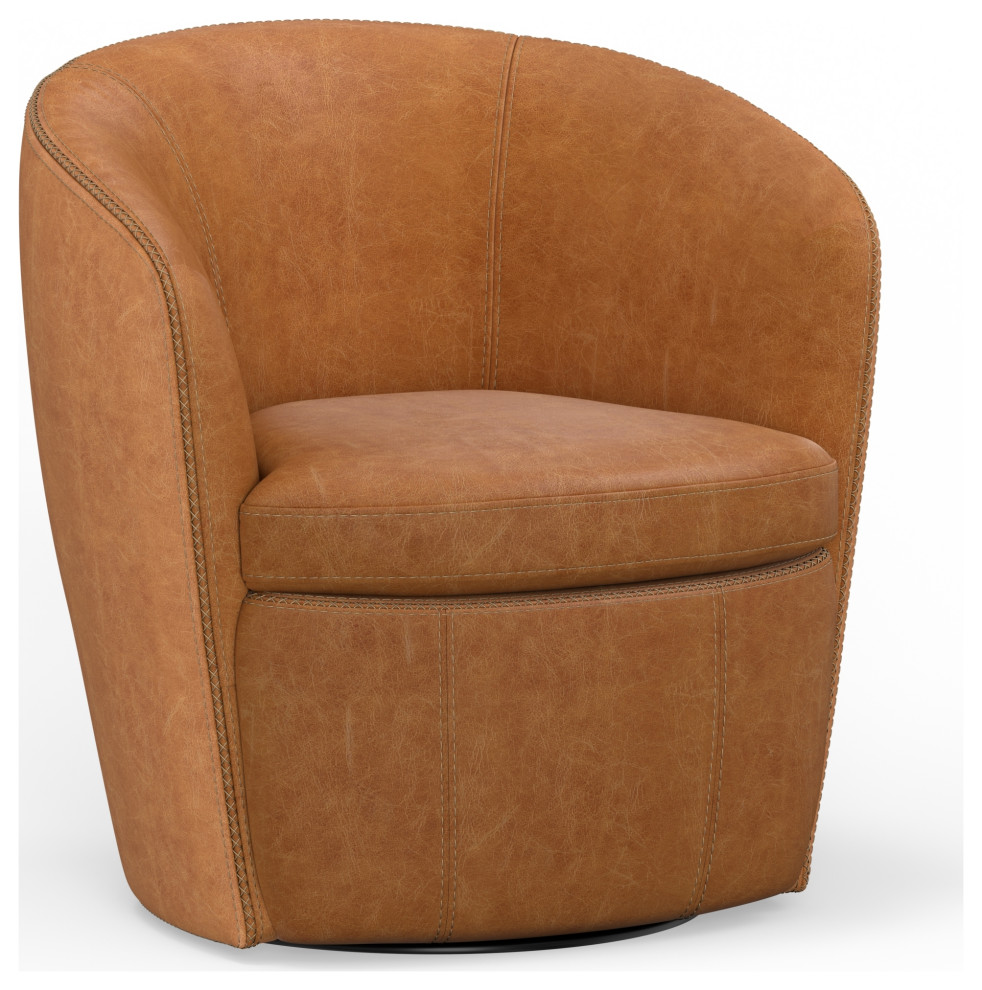 Parker Living Barolo Swivel Club Chair   Contemporary   Armchairs And Accent Chairs   by Parker House  Houzz