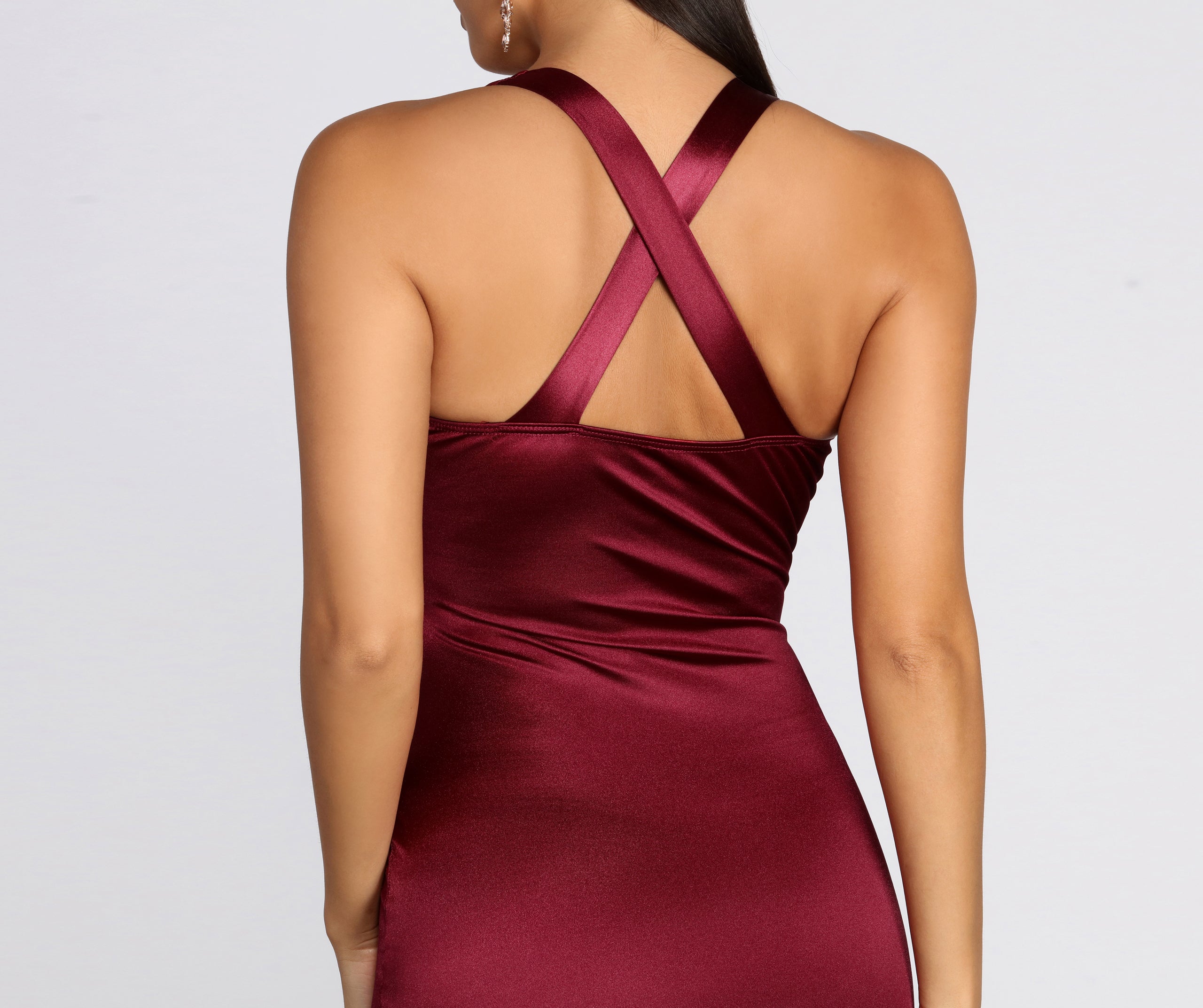 Stun In Satin Midi Dress