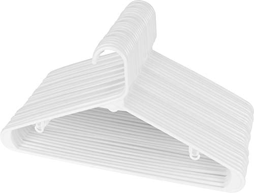 Utopia Home Durable Plastic Clothing Hangers, 30 Pack, White